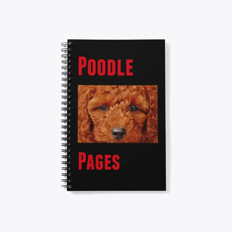 Poodle spiral Notebook and coffee mug