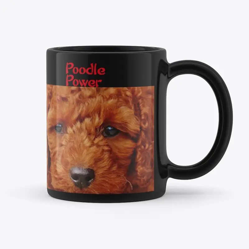 Poodle spiral Notebook and coffee mug